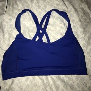 Blue lululemon sports bra